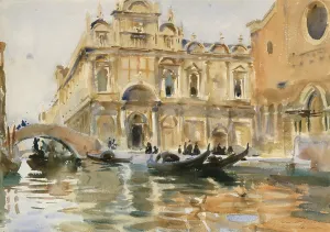 Gondolas Prints: Rio dei Mendicanti, Venice, probably 1903-1906. Creator: John Singer Sargent