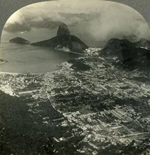 Sugarloaf Mountain Collection: Rio de Janeiro, the Metropolis of Brazil, S.E. toward Sugarloaf Mountain and the Bay, c1930s