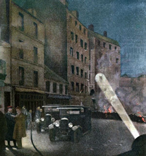 Riot on Rue Nationale, Paris, 1934