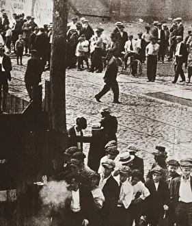 Striker Prints: Riot during a strike by Standard Oil workers, Bayonne, New Jersey, USA, 1915. Artist