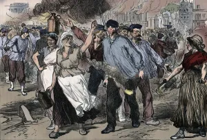 Rioter Prints: Rioters and petroleuses firing public buildings in Paris during the Paris Commune