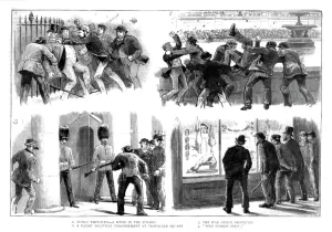 Rioters Prints: The Rioting in the West End of London, February 8th. 1886. Creator: Unknown