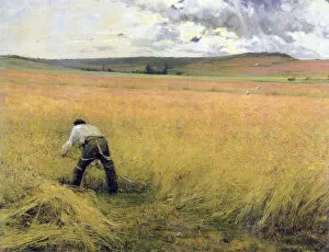 Farm Worker Collection: The Ripened Wheat, 1880. Artist: Jules Bastien-Lepage