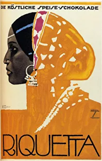 Hohlwein Prints: Riquetta Chocolate, 1925. Artist: Hohlwein, Ludwig (1874-1949)