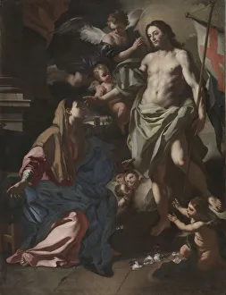 The Risen Christ Appearing to the Virgin, c. 1708. Creator: Francesco Solimena (Italian