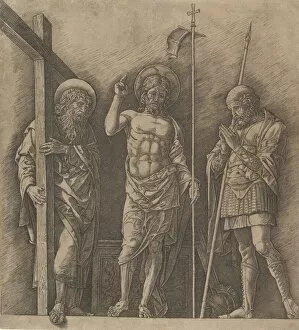 Andrew Collection: The Risen Christ between Saint Andrew and Saint Longinus, ca. 1472