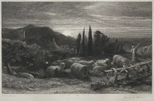 Samuel Palmer Prints: The Rising Moon. Creator: Samuel Palmer (British, 1805-1881)