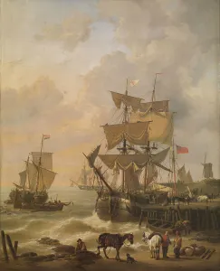 Cargo Ships Prints: Rising Tide, 1839. Creator: Louis Verboeckhoven