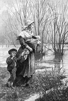 Climate Prints: The Rising of the Waters - drawn by A. E. Emslie, 1881. Creator: R&E Taylor