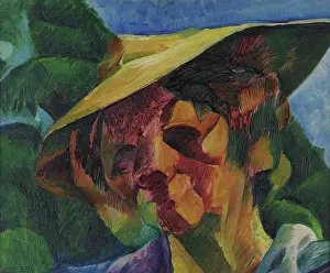 Futurism Prints: Ritratto della signora Busoni, 1916. Creator: Boccioni, Umberto (1882-1916)