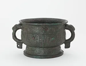 Ritual Equipment Prints: Ritual food vessel (gui), Western Zhou dynasty, 10th century BCE. Creator: Unknown