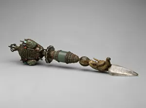 Gilded Collection: Ritual Peg (phurbu), 17th century. Creator: Unknown