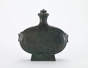 Ritual Equipment Prints: Ritual vessel (pien hu) and stopper, Western Han dynasty, ca. 2nd century BCE