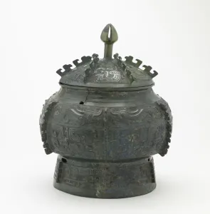 Ritual vessel (pou) with cover, Shang or Western Zhou dynasty, 12th-11th century BCE