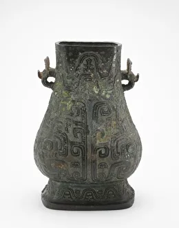 Ritual wine container (hu) with masks, Middle Western Zhou dynasty, ca Ritual wine container (hu) with masks, Middle Western Zhou dynasty, ca