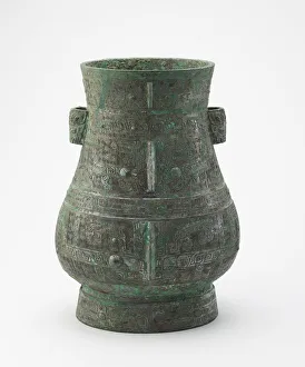 Ritual wine container (hu) with masks and dragons, Late Shang dynasty, ca Ritual wine container (hu) with masks and dragons, Late Shang dynasty, ca