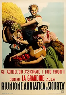 Insurance Prints: Riunione Adriatica di Sicurta, 1953. Creator: Boccasile, Gino (1901-1952)