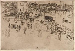 Etching And Drypoint On Paper Prints: The Riva, 1879-1880. Creator: James Abbott McNeill Whistler