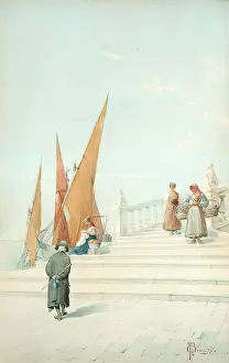 Riva Degli Schiavoni, 1875-1899. Creator: Edwin Benuzzi