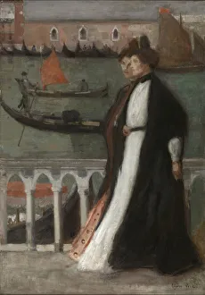 Balustrade Collection: Along the Riva, late 19th-early 20th century. Creator: Eugene Laurent Vail