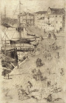 Duvenek Frank Prints: Riva Schiavoni No. 2, 1880. Creator: Frank Duveneck