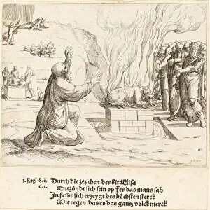 Book Of Kings Gallery: The Rival Sacrifices of Elijah and the Priests of Baal, 1548