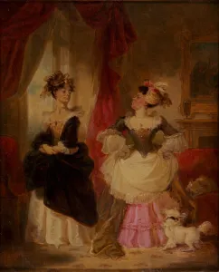 Guildhall Library Art Gallery: The Rivals, (c1827?). Artist: Robert Smirke