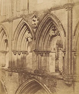 Cistercian Collection: Rivaulx Abbey. The Triforium Arches, 1850s. Creators: Joseph Cundall