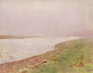 Ladislav Prints: River, 1895-1900. Creator: Ladislav Mednyanszky