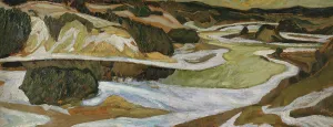 Osslund Helmer Prints: The River Ångermanälven, 1930. Creator: Helmer Osslund