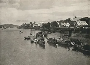 The River Bank and Strand Road, Moulmein, 1900. Creator: Unknown The River Bank and Strand Road, Moulmein, 1900. Creator: Unknown