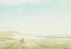 Sand Dune Prints: The River Canche, c1890-1924. Creator: George Russell Gowans