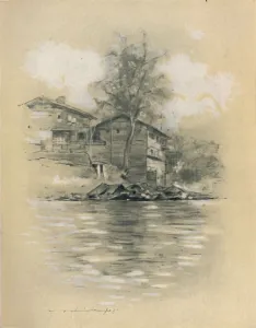 World Pictures Prints: River Dwelling at Srinagar, 1903. Artist: Mortimer L Menpes