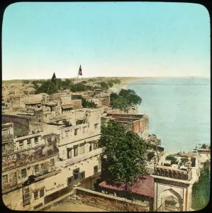Benares Prints: River Ganges from the Aurangzeb Mosque, Benares, India, late 19th or early 20th century