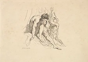 Mortimer Prints: River God with Child, 1784-88. Creator: Thomas Rowlandson