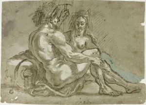 Pigment Prints: River God and a Nymph, n.d
