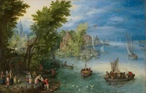 Brueghel The Elder Jan Gallery: River Landscape, 1607. Creator: Jan Brueghel the Elder