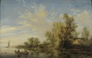 Salomon Ruysdael Prints: River Landscape, 1644. Creator: Salomon Ruysdael