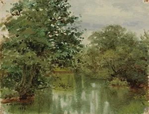 Antell Collections Prints: River Landscape, 1882. Creator: Kasper Jarnefelt