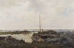 Tholen Prints: River landscape, 1882. Creator: Tholen, Willem Bastiaan (1860-1931)