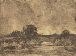 1885 Prints: River Landscape, about 1885. Creator: Willis Seaver Adams