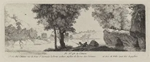 Antoine De Marcenay Ghuy Prints: River Landscape with an Angler, 1773. Creator: Antoine de Marcenay Ghuy