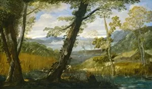 Anibal Caracci Collection: River Landscape, c. 1590. Creator: Annibale Carracci