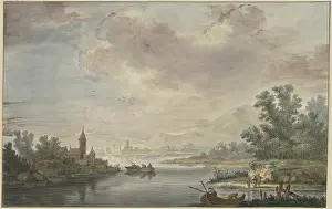 Distant Prints: River landscape, c1800-1806. Creator: Georg Melchior Kraus