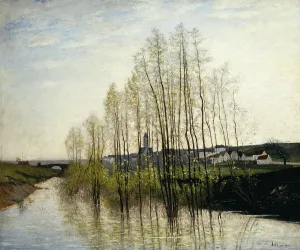 Hill Carl Frederik Prints: River Landscape, Champagne, 1876. Creator: Carl Fredrik Hill