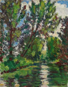 A W Finch Prints: River Landscape. Creator: Alfred William Finch