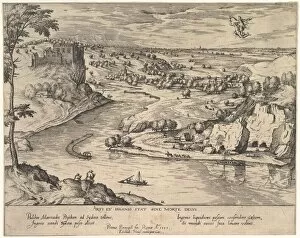 Simon Collection: River Landscape with Mercury Abducting Psyche, ca. 1595. Creator: Simon Novellanus