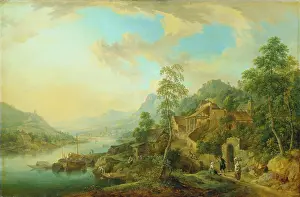 1760s Prints: River Landscape in the Morning Light, c1760-1770. Creator: Christian Georg Schutz