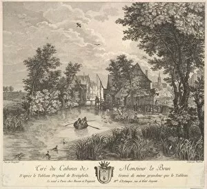 Breughel Gallery: River Landscape after the painting in the cabinet of Mr. Poullain, 1780