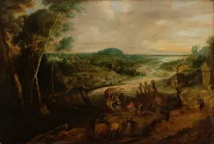 Horizon Prints: River Landscape with Peasants on the Way to Market, c1629-1630. Creator: Lucas van Uden